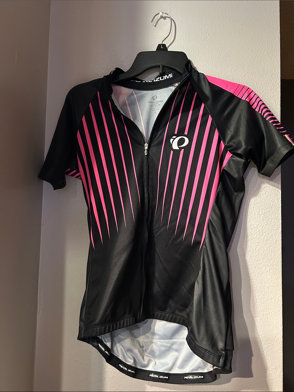 Pearl Izumi Women's Elite Pursuit Jersey Black / Pink cycling sz Large